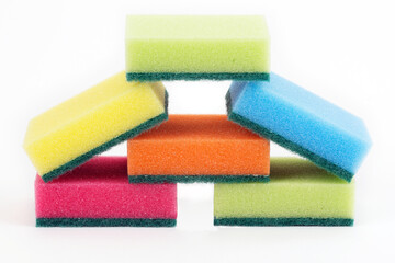 Sponges on a white background