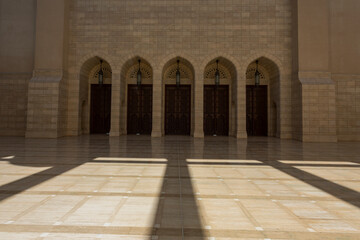 Entrance and exit of Sultan Qaboos Mosque, Nizwa