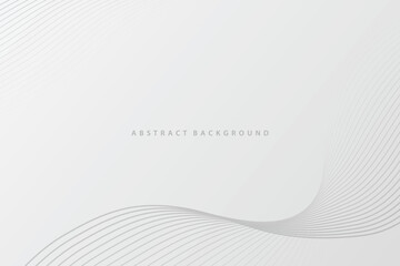 white abstract background with modern transparent gray curve lines blend effect