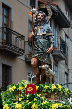 statue of San Roque, San Rocco, San Roque, Llanes, Bandos
