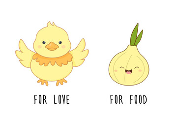 cute kawaii animals vegetarianism slogan for love