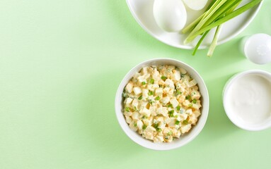 Egg salad with green onion