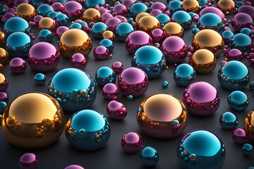 background with balls, colorful housing bubbles