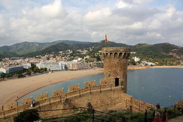 Naklejka premium Tossa de Mar Spain 02 11 2022 . Tossa de Mar is a municipality in Spain, part of the province of Girona.