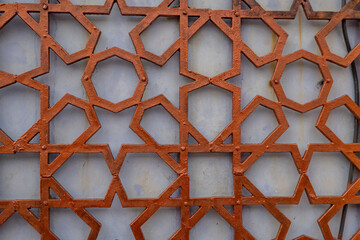 Ornament of air circulation window of mosque. The photo is suitable to use for Ramadhan content...