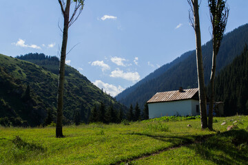 mountain hut in the mountains