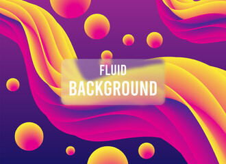 Vector fluid colorful gradient 3d background