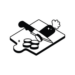 Vegetable doodle vector outline Sticker. EPS 10 file