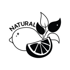 Natural  doodle vector outline Sticker. EPS 10 file