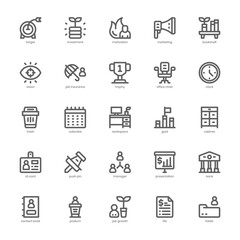 Business and Corporation icon pack for your website, mobile, presentation, and logo design. Business and Corporation icon outline design. Vector graphics illustration and editable stroke.