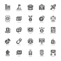 Business and Corporation icon pack for your website, mobile, presentation, and logo design. Business and Corporation icon glyph design. Vector graphics illustration and editable stroke.