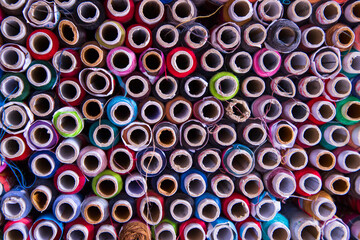 Multicolored Sewing threads pattern texture can be used as a background wallpaper