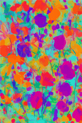 Fototapeta na wymiar abstract minimalist floral background in boho style.