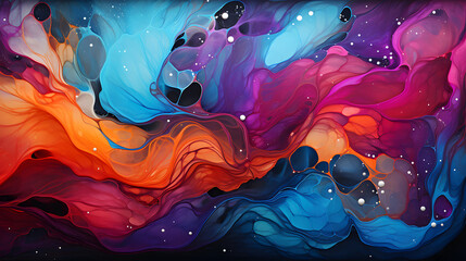 abstract background with bubbles - obrazy, fototapety, plakaty