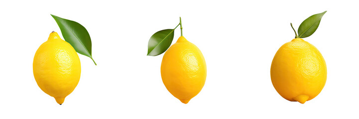 Lemon on transparent background