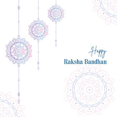 Raksha Bandhan Creative Line art Rakhi design post