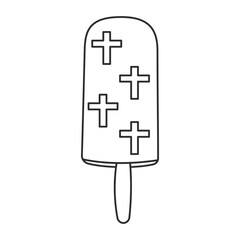 Obraz premium ice cream cake halloween element cross line