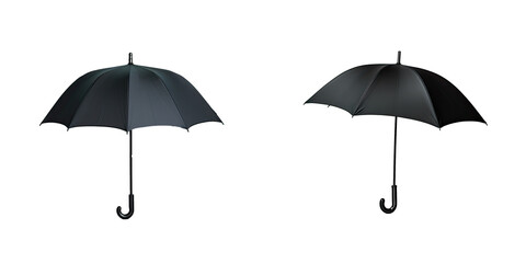 Obraz premium Black umbrella open against transparent background