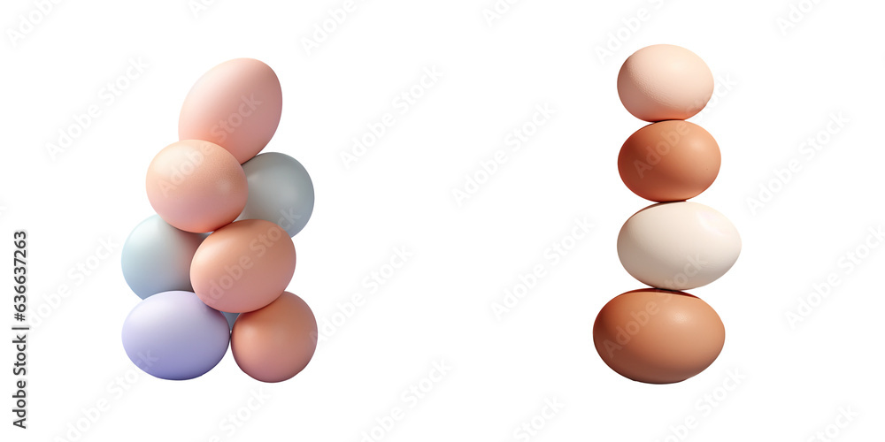 Wall mural transparent background with eggs