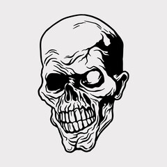 human skull vector illustration mascot