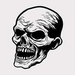 human skull vector illustration mascot