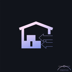 depot, move to warehouse icon with a gradient