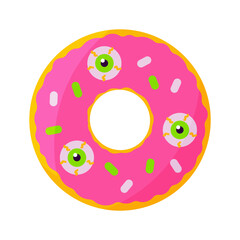 donut eye halloween sweet round element icon