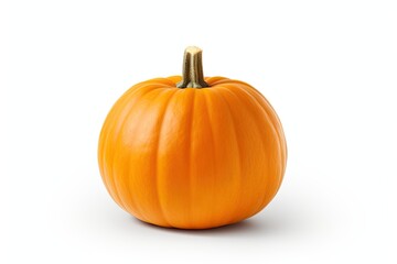Obraz premium Vibrant autumn delight. Pumpkin on white background isolated. Ripe pumpkins for halloween