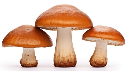 Bay bolete. Edible mushroom isolated on white background created with Generative AI technology.