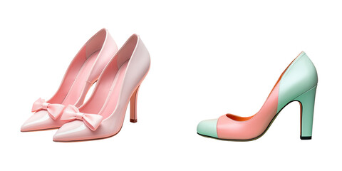 shoes for women on a transparent background - obrazy, fototapety, plakaty