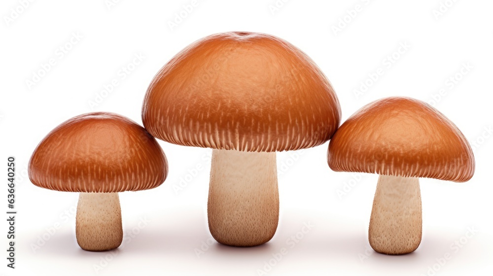 Poster bay bolete. edible mushroom isolated on white background created with generative ai technology.