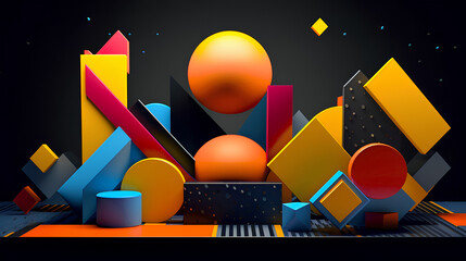 Unveiling Celestial Forms: Designing an Immersive 3D Poster of Cosmic Geometry"