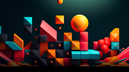 Cosmic Perspectives: Designing a 3D Geometric Poster with Galactic Influence