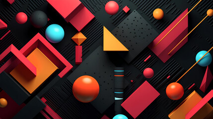 "Cosmic Conundrums in 3D: Designing a Poster with Dimensional Geometric Marvels