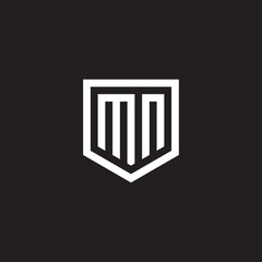Minimal MN letter logo design