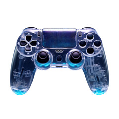 Light blue gaming controller isolated on white background