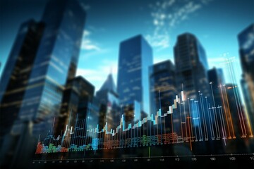 Visual trends Graphs depict business, stock market performance, trends vividly Generative AI