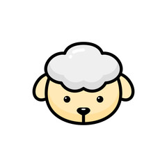 Simple Sheep lineal color icon. The icon can be used for websites, print templates, presentation templates, illustrations, etc