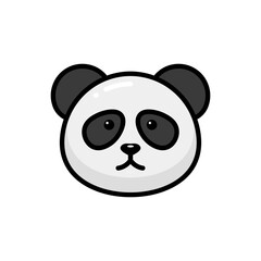 Simple Panda lineal color icon. The icon can be used for websites, print templates, presentation templates, illustrations, etc