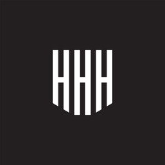 HHH letter logo design Modern luxury alphabet vector template