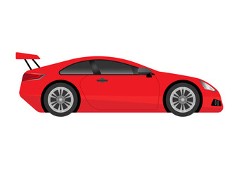 Obraz na płótnie Canvas Racing Car or Sports Car. Vector Illustration.