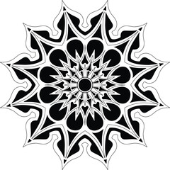 Hand-drawn Simple Mandala Vector Drawing