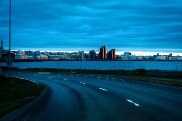 Reykjavik in the evening