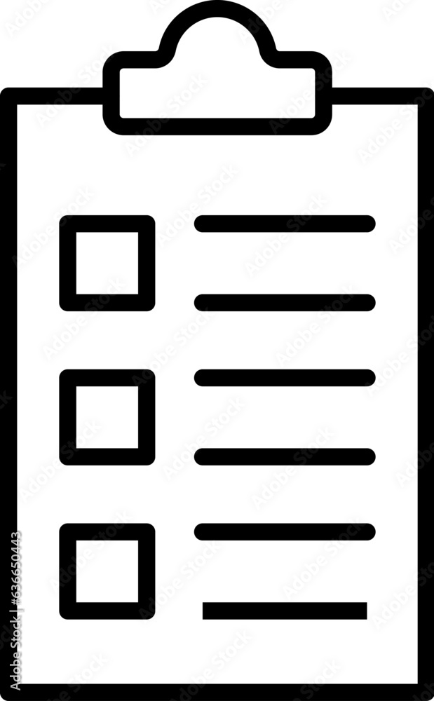 Poster checklist in document on clipboard vector sign for shops and stores. suitable for books, stores, sho