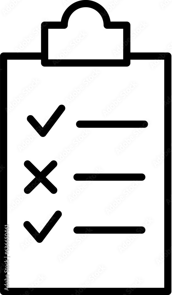 Poster survey vector line symbol. suitable for books, stores, shops. editable stroke in minimalistic outlin
