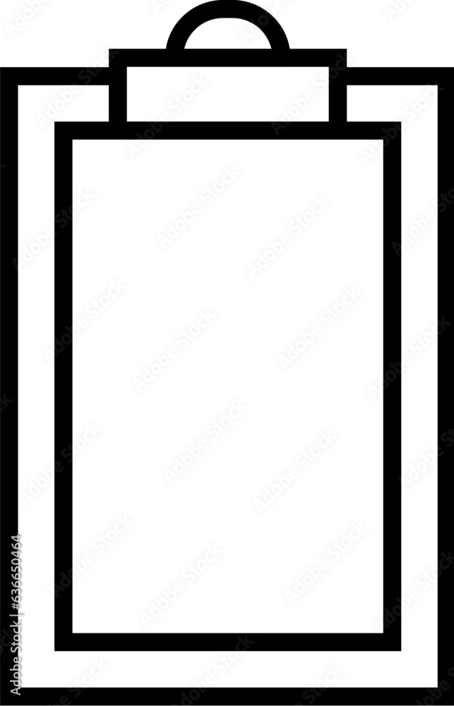 Poster empty document vector symbol for advertisement. suitable for books, stores, shops. editable stroke i