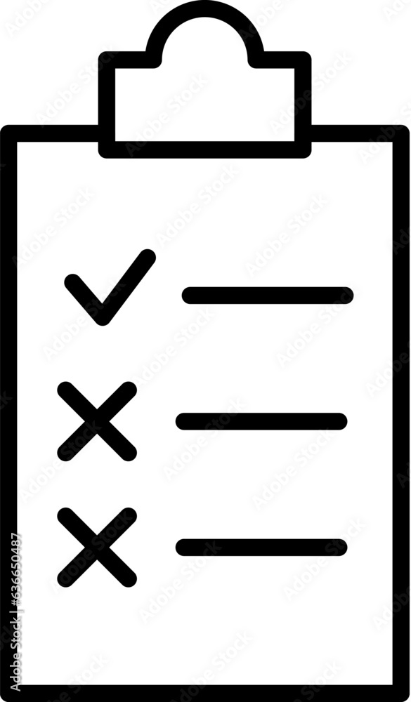 Poster clipboard simple outline symbol for web sites. suitable for books, stores, shops. editable stroke in