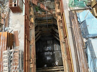 Construction site in the city.