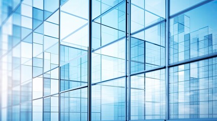Architecture and construction rendering, Reflective business office building, Generative AI