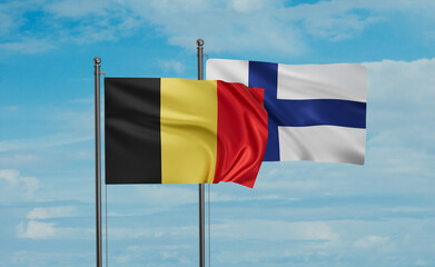 Finland and Belgium flag